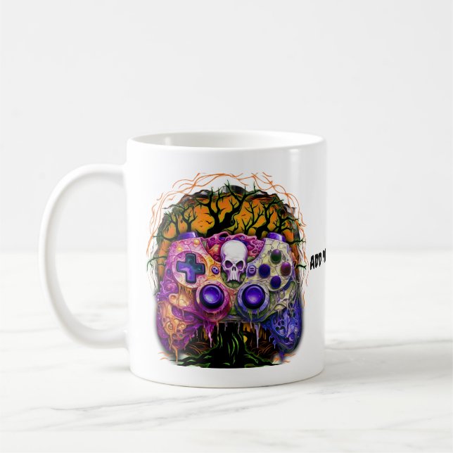 Caneca De Café Jogos do Dia das Bruxas, controlador Spooky (Esquerda)
