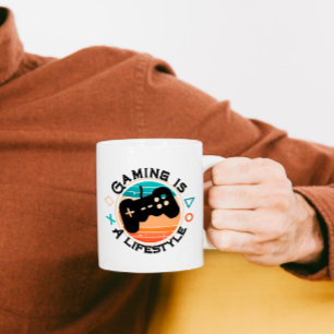 Caneca De Café Jogos é um Estilo de Vida Presente para Gamer Retr