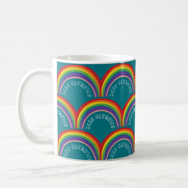 Caneca De Café Jogos Olímpicos Rainbow Japan Fan 2020 (Esquerda)
