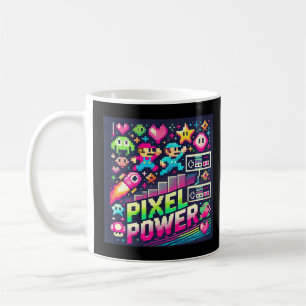 Caneca De Café Jogos retrorreflectores de alimentação em pixels -