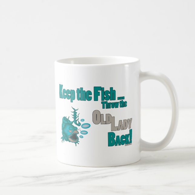 Caneca De Café Jogue a velha senhora de volta (Direita)