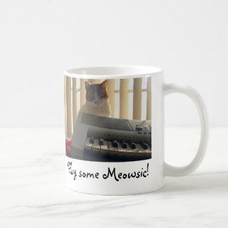 Caneca De Café Jogue algum Meowsic!