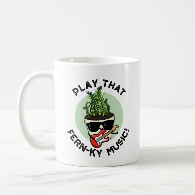 Caneca De Café Jogue O Fern-ky Music Funny Plant (Esquerda)