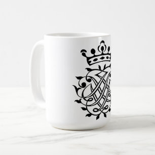 Caneca De Café Johann Sebastian Bach Seal Crest Monograma Insigni