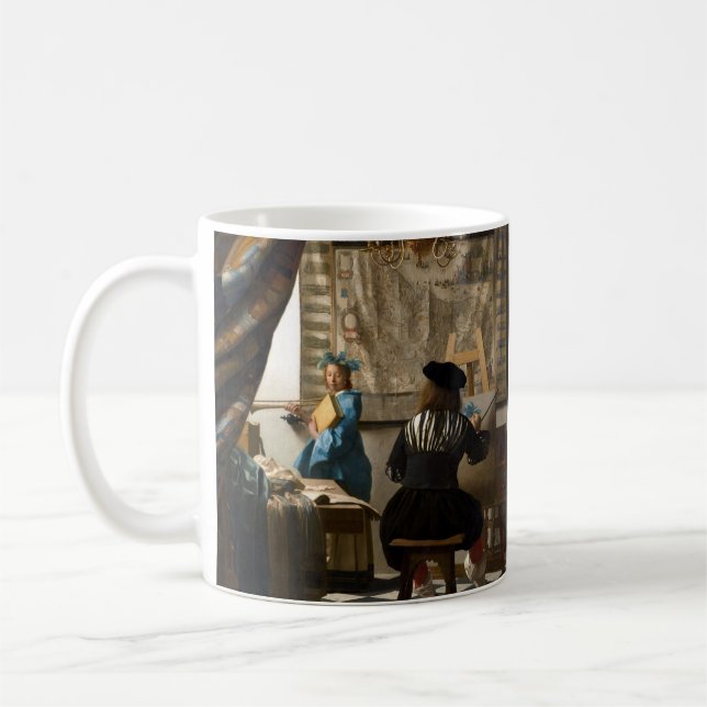 Caneca De Café Johannes Vermeer - A Alegoria da Pintura (Esquerda)