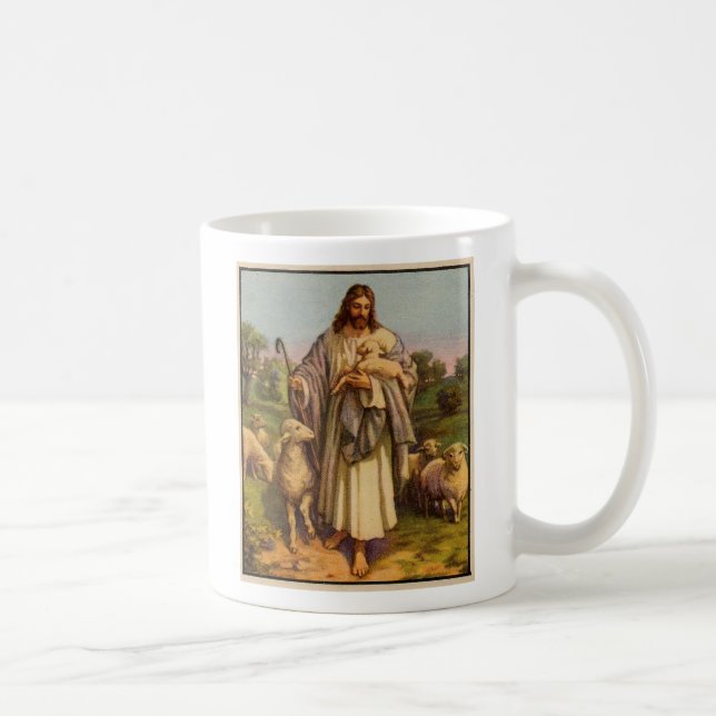 Caneca De Café John 10 14, eu sou o bom pastor: o bom… (Direita)