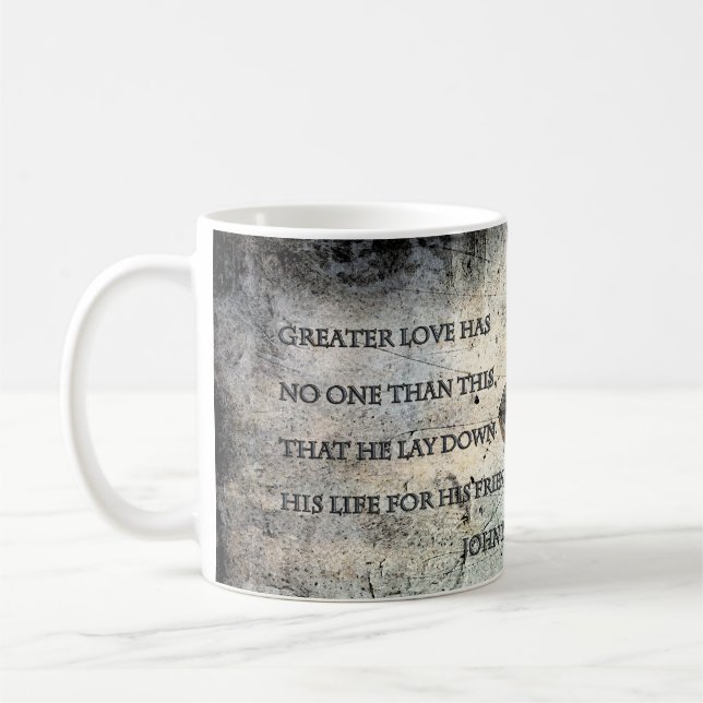 Caneca De Café John 15:13 Scripture Mugs (Esquerda)