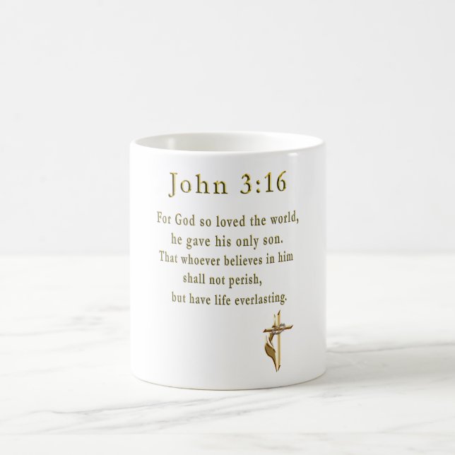 Caneca De Café John 3:16 Mugs (Centro)