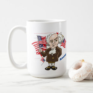 Caneca De Café John Adams e Thomas Jefferson