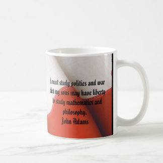 Caneca De Café JOHN ADAMS eu devo estudar a política e guerrear