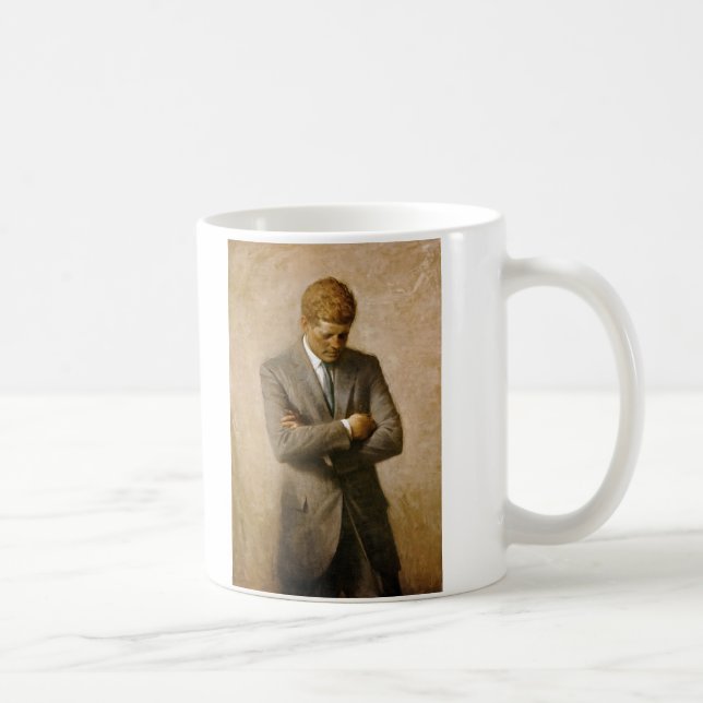 Caneca De Café John F Kennedy Retrato Oficial de Aaron Shikler (Direita)