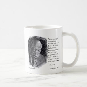 Caneca De Café John Lewis & Citação Retrato Bonito 