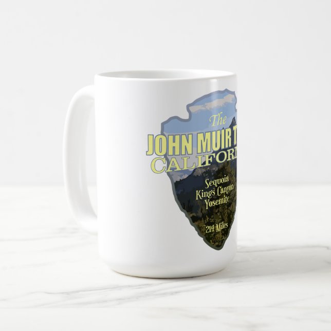 Caneca De Café John Muir Trail (seta) (Frente Esquerda)
