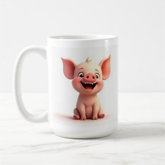 Caneca De Café Joia de Porco de Bebê Sorridente