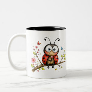 Caneca de Café Joia Vintage da Joaninha Xícara Col