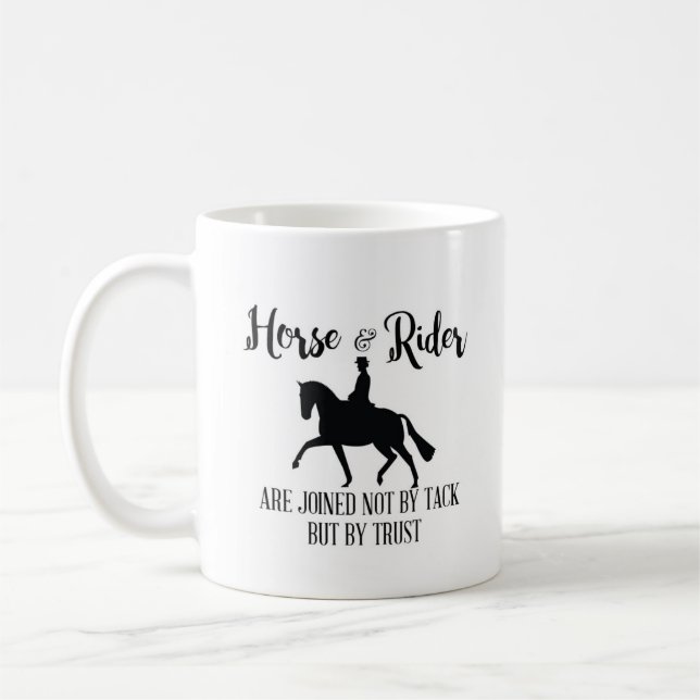 Caneca De Café Joined not by tack but trust, horse coffee Mug (Esquerda)