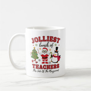 Caneca De Café Jolliest Bunch De Professores, Professora De Natal