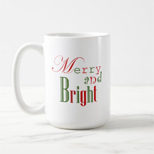 Caneca De Café Jolly Feliz e Bright Holiday Coffee