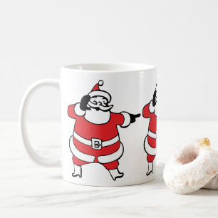 Caneca De Café Jolly Santa Claus Chamando Reindeer no Natal