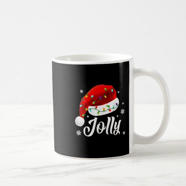 Caneca De Café Jolly Subtle Minimal Christmas Funny Holiday Party (Direita)