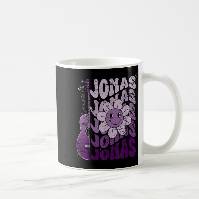 Caneca De Café Jonas First Name I Love Jonas Girl Groovy 80's Vin (Direita)