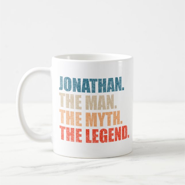 Caneca De Café Jonathan O Homem O Mito A Lenda (Esquerda)