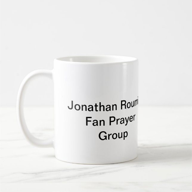 Caneca De Café Jonathan Roumie Fan Prayer Group (Esquerda)