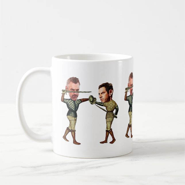 Caneca De Café Jordão Peterson contra Sam Harris (Esquerda)