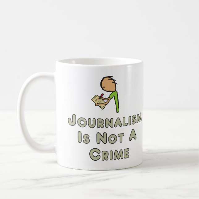 Caneca De Café Jornalismo Não É Crime (Esquerda)
