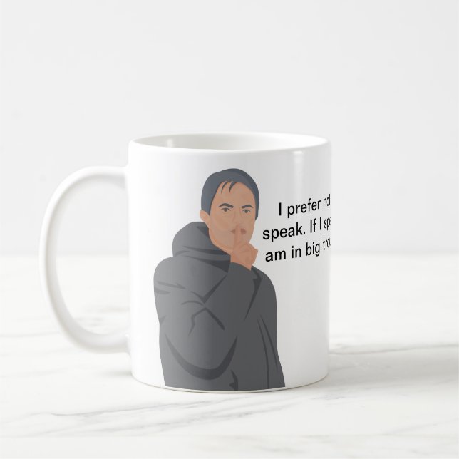 Caneca De Café José Mourinho... Prefiro não falar (Esquerda)
