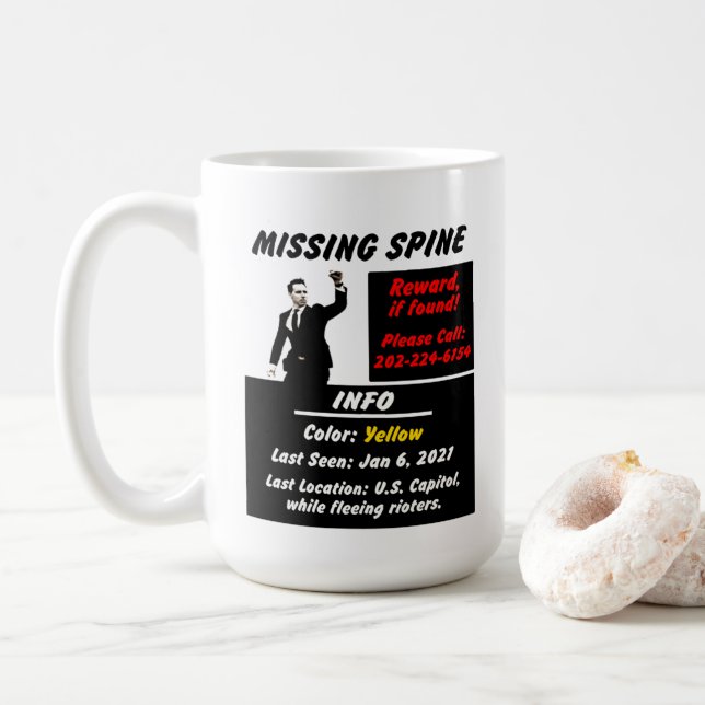 Caneca De Café Josh Hawley Missing Spine (Com Donut)