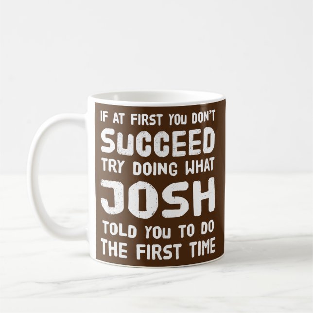 Caneca De Café Josh Personalizado Nome Aniversário Gift Engraçado (Esquerda)