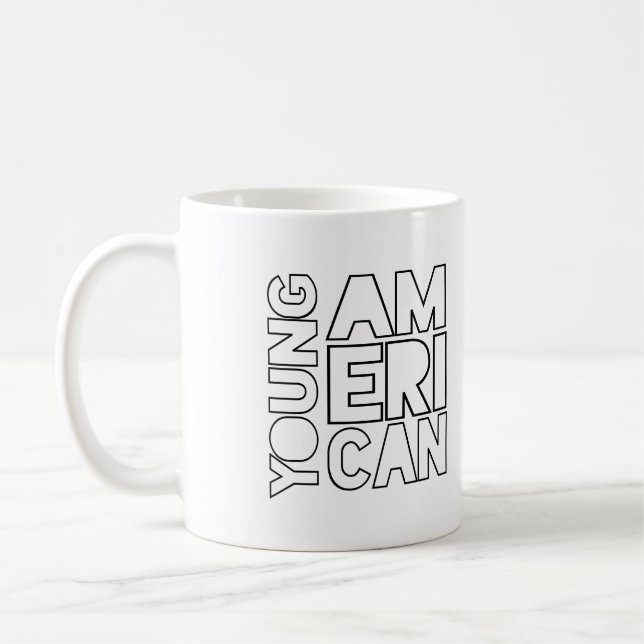Caneca De Café Jovem Americano (Esquerda)