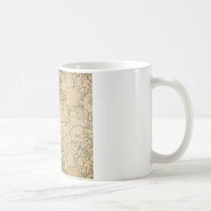 Caneca De Café Jovem corça 1897 dos rosas da peônia das peônia