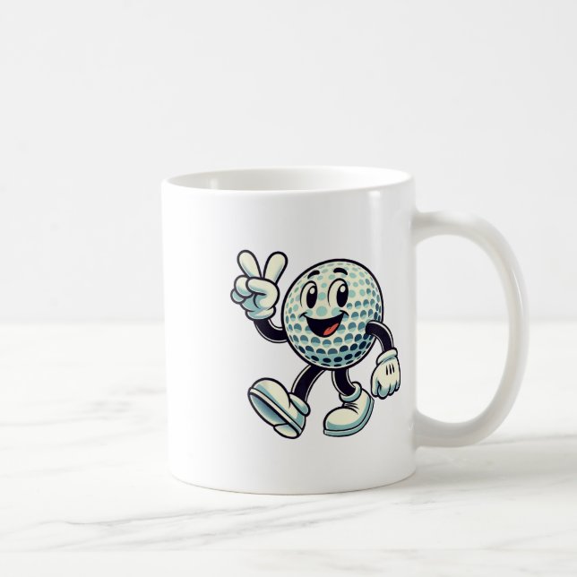 Caneca De Café Jovem Jogador de Golfe Meninos Golfe Divertido  (Direita)