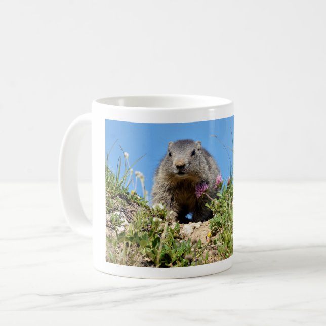 Caneca De Café Jovem marmota alpina (Frente Esquerda)