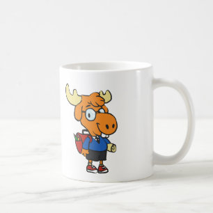 Caneca De Café Jovem Moose com uma mochila  escolher cor de retor