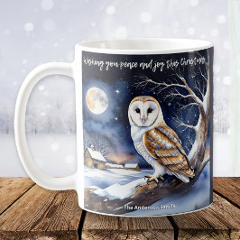 Caneca De Café Joy da Paz Feliz Natal Neve Cano da Neve