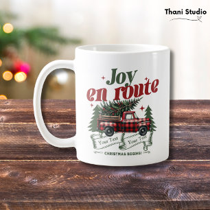 Caneca De Café Joy em rota Natal Começa Caminhão e Árvore X-Mas