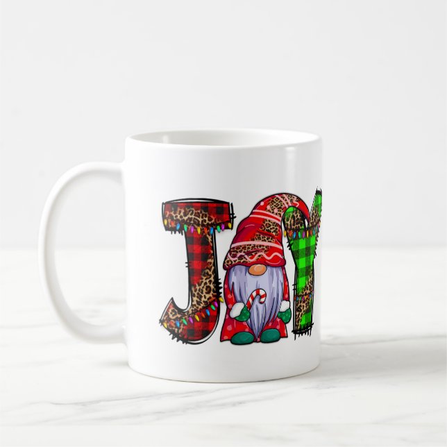 Caneca De Café Joy Gnomos Personalizados Presente de Natal Feliz (Esquerda)