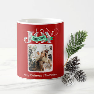 Caneca De Café JOY Modern Bold Script - Natal Minimalista
