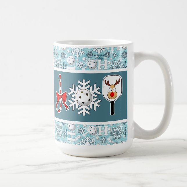 Caneca De Café Joy Papais noeis de Natal Ho Ho Ho Snowball (Direita)