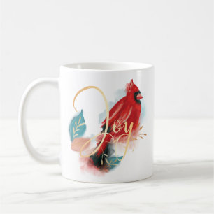Caneca De Café Joy Red Perered Cardincolor Pássaro de Natal