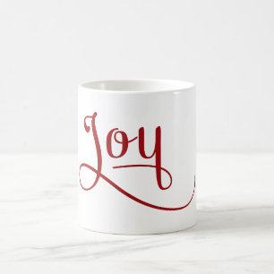 Caneca De Café Joy Script Red