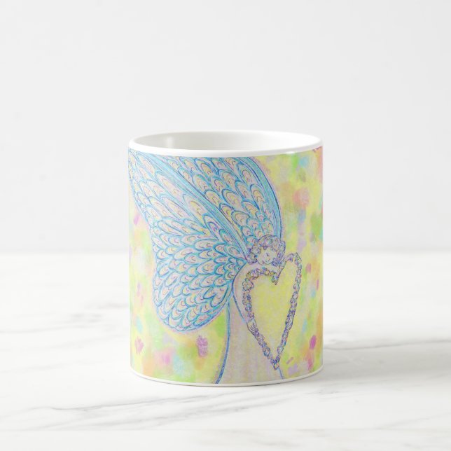 Caneca De Café Joy White Guardian Angel Art Caffee Cup ou Mug (Centro)