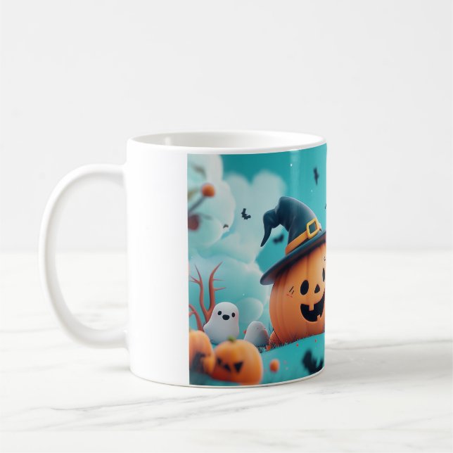 Caneca De Café 🎃 Joyeuse Citrouille d'Halloween (Esquerda)