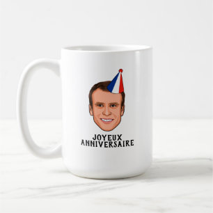 Caneca De Café JOYEUX ANNIVERSAIRE Emmanuel Macron Aniversário