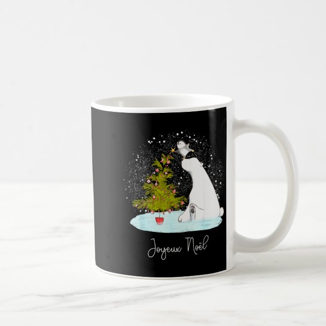 Caneca De Café Joyeux Noël - Cute Lar Bear Penguin Christmas  (Direita)