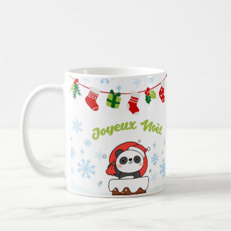 Caneca De Café Joyeux Noël et Bonne Année Pandas