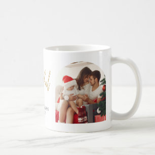 Caneca De Café Joyful Family Modern Winter Holiday 2 fotos